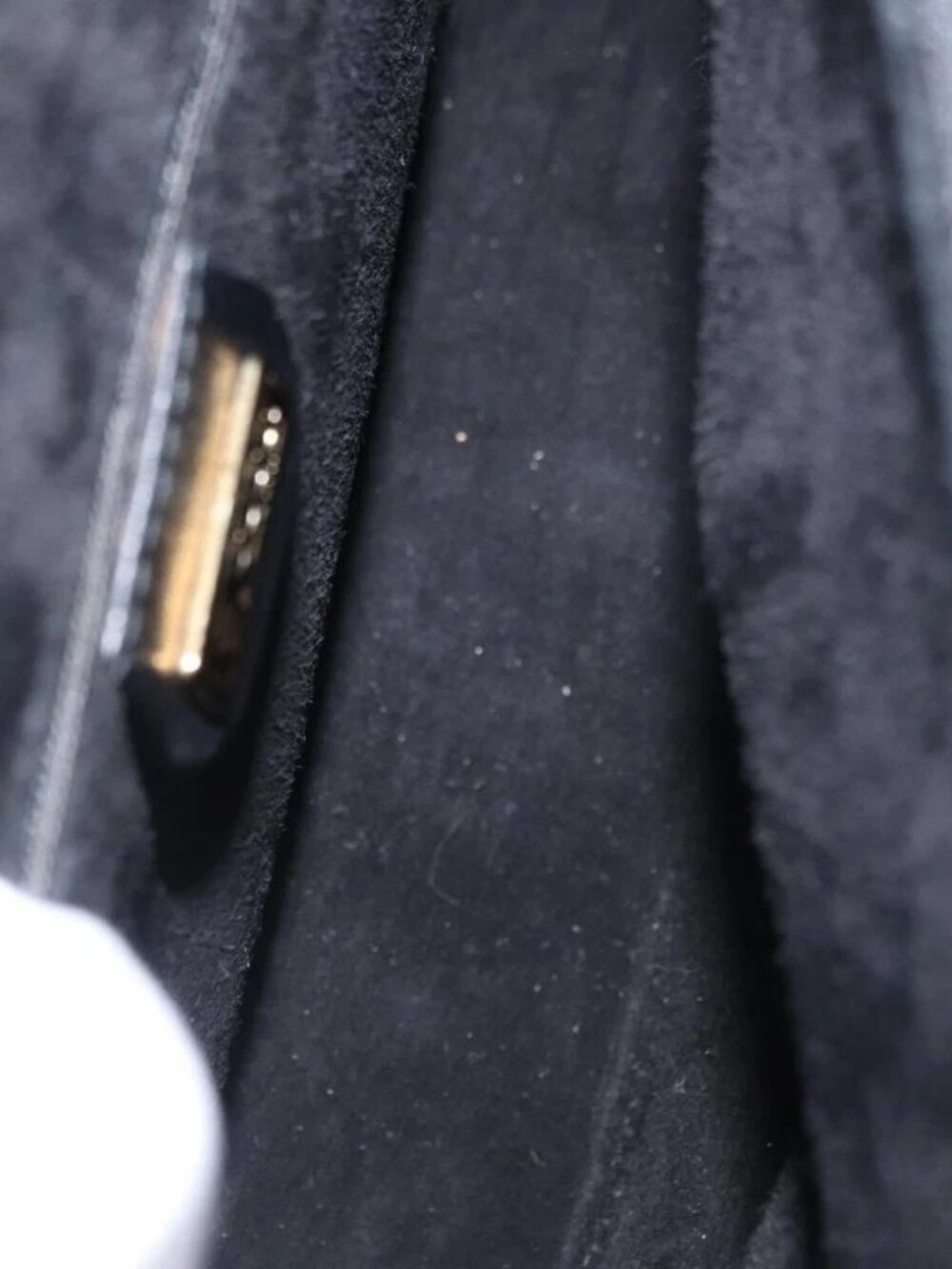 GUCCI Hand Bag Leather Gold Black Auth - Picture 14 of 16